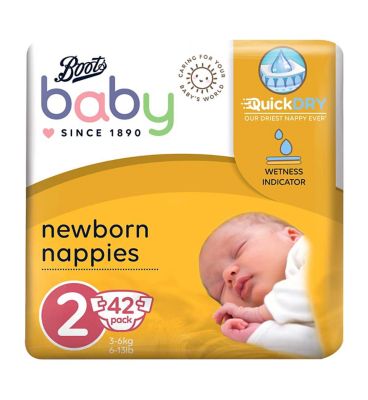 Boots Baby Nappies New Born Size 2 42s Baby Accessories & Cleaning Boots   