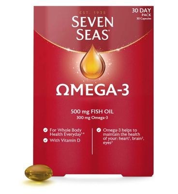 Seven Seas Omega-3 Fish Oil with Vitamin D 30 Capsules Vitamins, Minerals & Supplements Boots   