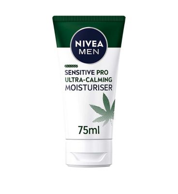 NIVEA Men Sensitive Pro Calming Face Cream Moisturiser with Hemp Oil, 75ml Men's Toiletries Boots   