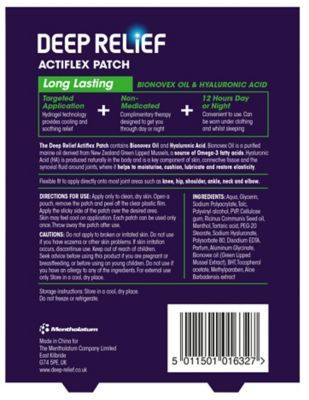 Deep Relief Actiflex Patch 4s First Aid Boots   