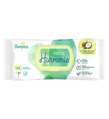 Pampers Harmonie Coconut Plastic Free Baby Wipes 42s Baby Accessories & Cleaning Boots   