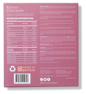 REVIVE COLLAGEN ENHANCED PLUS, 10,000MG, 14 X 22G SACHETS Vitamins, Minerals & Supplements Boots   