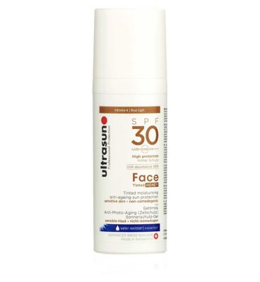 Ultrasun Face Tinted 30spf sun protection 50ml Suncare & Travel Boots   