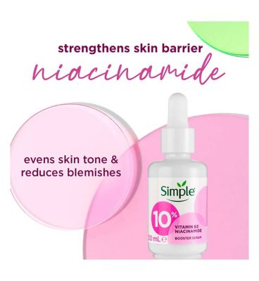 Simple Booster Serum 10% Niacinamide (Vitamin B3) 30 ML Body Care Boots   