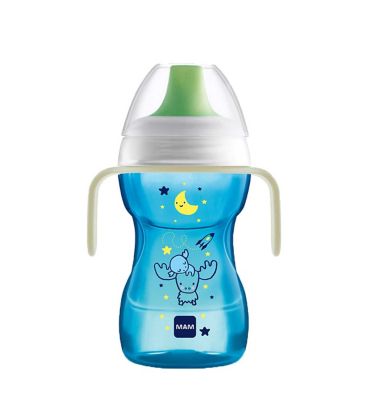 MAM Fun to Drink with Glow Handles - 270ml Blue