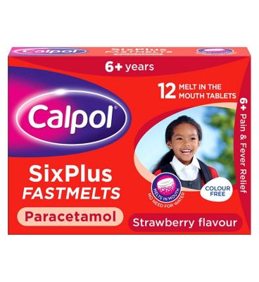 Calpol Six Plus Fastmelts 250mg Orodispersible Tablets - 12 Tablets Baby Healthcare Boots   