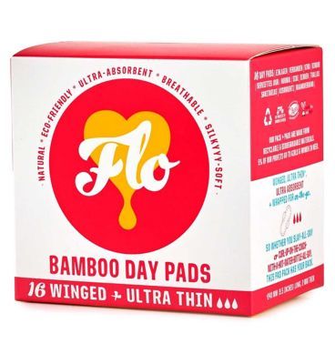 FLO Bamboo Day Pads (16 pads) Women's Toiletries Boots   