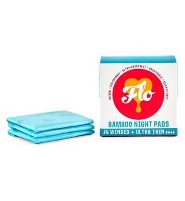 FLO Bamboo Night Pads (14 pads) Women's Toiletries Boots   