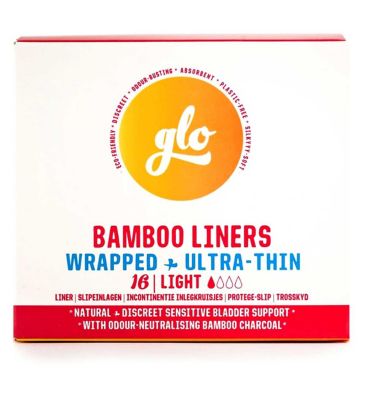 glo Bamboo Liners for Sensitive Bladder (16 liners) Women's Toiletries Boots   