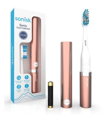 Sonisk Pulse Battery Powered Toothbrush - Rose Gold Dental Boots   