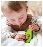 Nuby Avocado Silicone Wooden Teether Baby Accessories & Cleaning Boots   