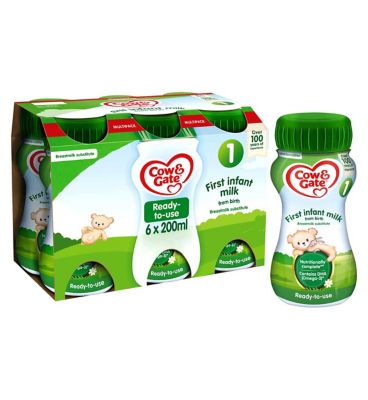 Cow & Gate First Infant Milk 6 x 200ml