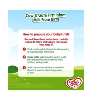 Cow & Gate First Infant Milk 6 x 200ml Toys & Kid's Zone Boots   