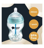 Tommee Tippee Advanced Anti-Colic Baby Bottle, 260ml, Self-Sterilising, Pack of 1 Baby Accessories & Cleaning Boots   