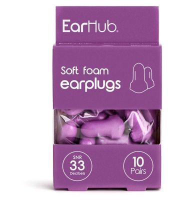 EarHub Soft Foam Earplugs 10 Pairs First Aid Boots   