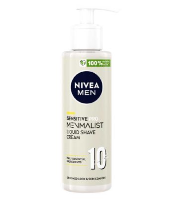 NIVEA MEN Sensitive Pro Menmalist Liquid Shave 200ml Men's Toiletries Boots   