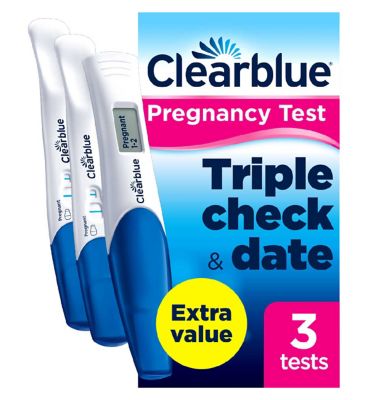 Clearblue Digital Pregnancy Test Combo Pack 3 Tests Mums Boots   