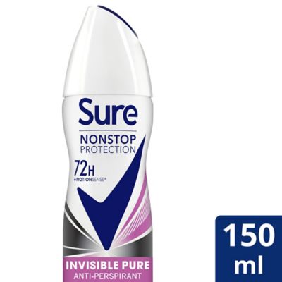 Sure Invisible Pure Nonstop Protection Anti-perspirant Deodorant Aerosol 150 ml