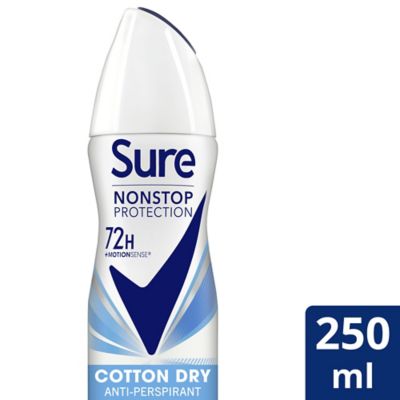 Sure Cotton Dry Nonstop Protection Anti-perspirant Deodorant Aerosol 250 ml Deodorants Boots   