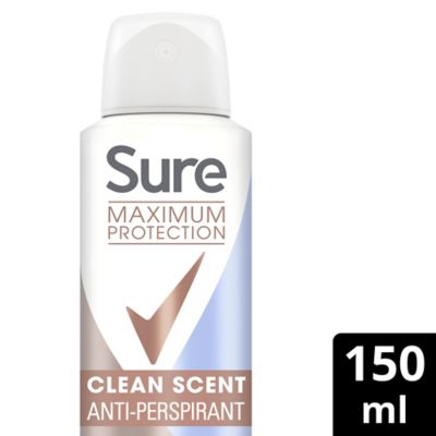 Sure Maximum Protection Clean Scent Anti-perspirant Deodorant Aerosol 150 ml Deodorants Boots   