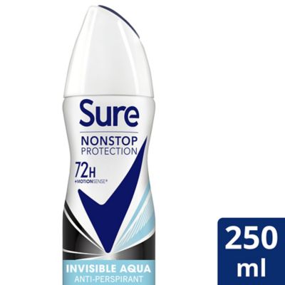 Sure Invisible Aqua Nonstop Protection Anti-perspirant Deodorant Aerosol 250 ml