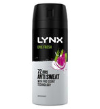 Lynx Epic Fresh Grapefruit & Tropical Pineapple Scent Antiperspirant Deodorant Spray 150ml Men's Toiletries Boots   