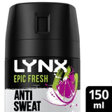 Lynx Epic Fresh Grapefruit & Tropical Pineapple Scent Antiperspirant Deodorant Spray 150ml Men's Toiletries Boots   