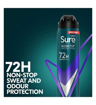 Sure Men Active Dry Nonstop Protection Anti-perspirant Deodorant Aerosol 250ml GOODS Boots   