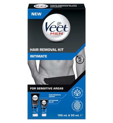 Veet Men Total Pro Intimate Hair Removal Cream Kit Men's Toiletries Boots   