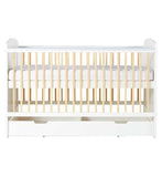 Ickle Bubba Coleby Classic Cot Bed, Under Drawer and Sprung Mattress - Scandi White GOODS Boots   