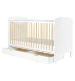 Ickle Bubba Coleby Classic Cot Bed, Under Drawer and Sprung Mattress - Scandi White GOODS Boots   