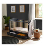 Ickle Bubba Coleby Classic Cot Bed, Under Drawer and Sprung Mattress - Scandi Grey GOODS Boots   