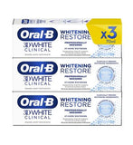 Oral-B 3D White Clinical Whitening Restore 3 Month Toothpaste Bundle Accessories & Cleaning Boots   