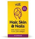 Vitl Hair, Skin & Nails Capsules 30s General Health & Remedies Boots   