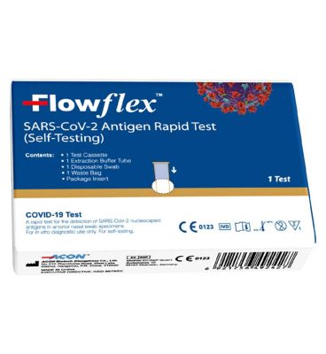 Flowflex Antigen Rapid Test Lateral Flow Self-Testing Kit 1 Test General Health & Remedies Boots   