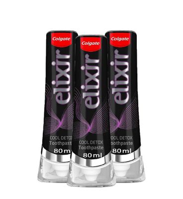 Colgate Elixir Cool Detox Charcoal Toothpaste 80ml Pack Of 3