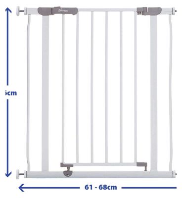 DreamBaby Ava Slimline Gate - Fits Openings 61cm to 68cm - White GOODS Boots   