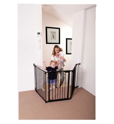 DreamBaby Newport 3 - Panel Metal Adapta Barrier/ Gate - Black Metal - Hardware Mounted GOODS Boots   