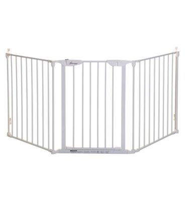 DreamBaby Newport 3 - Panel Metal Adapta Barrier/Gate - White Metal - Hardware Mounted