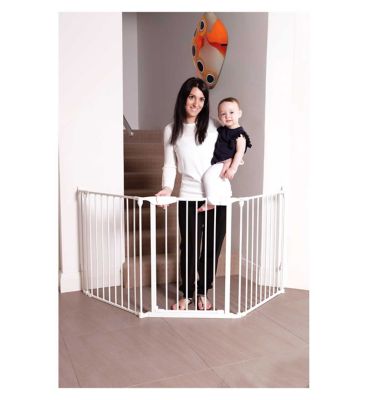 DreamBaby Newport 3 - Panel Metal Adapta Barrier/Gate - White Metal - Hardware Mounted GOODS Boots   