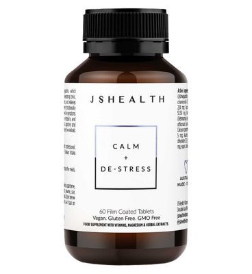 JSHealth Calm + De-Stress 60 Tablets Vegetarian & Vegan Boots   