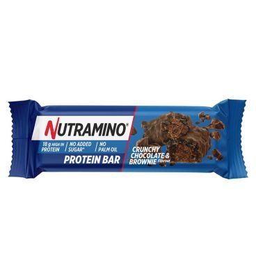 Nutramino Protein Bar Crunchy Chocolate & Brownie 55g Sports, Energy & Wellness Drinks Boots   