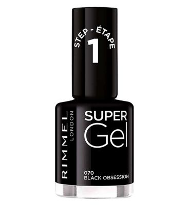 Rimmel Super Gel Nail Polish Black Obsession