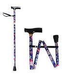 NRS Folding Walking Stick Blue Floral General Household Boots   