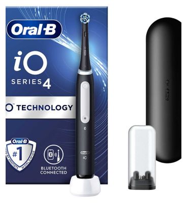 Oral-B iO4 Electric Toothbrush - Black (+Travel Case) Dental Boots   