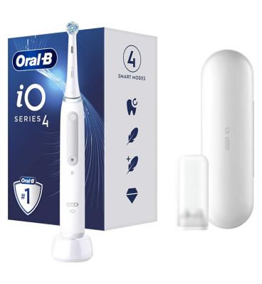 Oral-B iO4 Electric Toothbrush - White (+Travel Case)