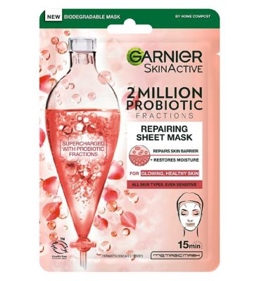 Garnier 2 Million Probiotic Fractions Repairing Face Sheet Mask 22g Body Care Boots   