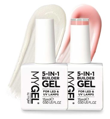 Mylee 5 in 1 Builder Gel Duo (Clear/Peach)