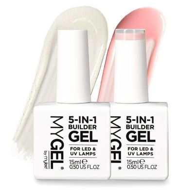 Mylee 5 in 1 Builder Gel Duo (Clear/Light Pink)