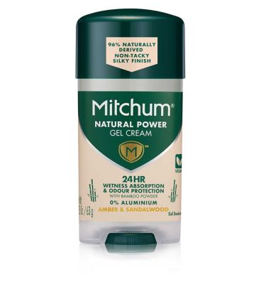 Mitchum Natural Power Gel Cream Amber & Sandalwood Gel Deodorant 63g